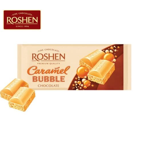 ΣΟΚΟΛΑΤΑ "CARAMEL BUBBLE" ROSHEN 1-126 | 80ΓΡ | 20ΤΕΜ ΣΕ ΚΟΥΤΙ