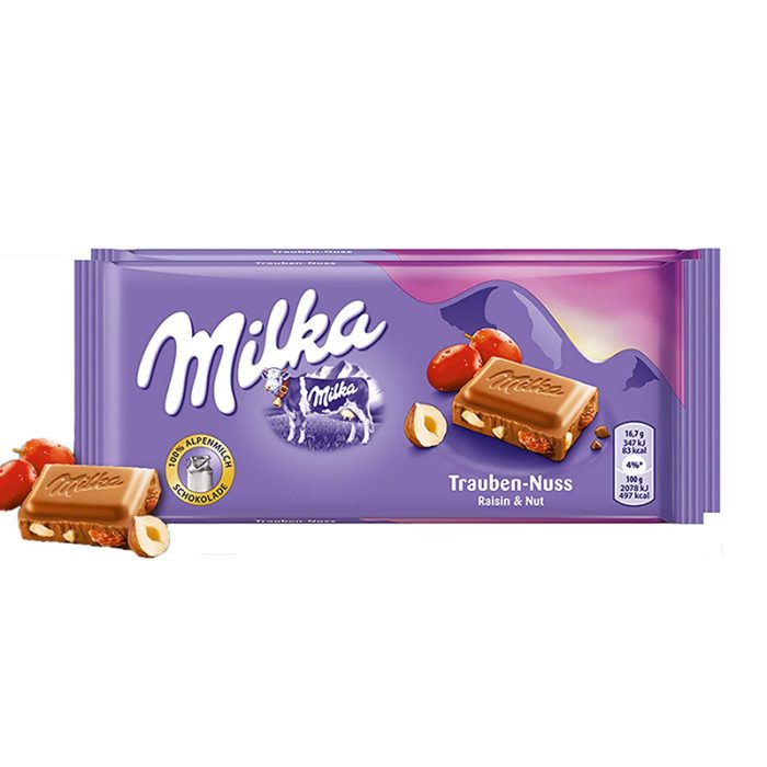 ΣΟΚΟΛΑΤΑ "MILKA" МЕ ΣΤΑΦΙΔΕΣ ΚΑΙ ΦΟΥΝΤΟΥΚΙ 1-246 | 100ΓΡ | 22ΤΕΜ