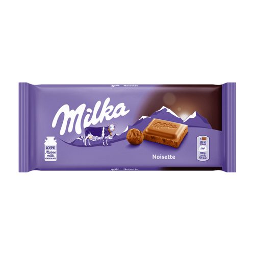 ΣΟΚΟΛΑΤΑ "MILKA NOISETTE" МЕ КРЕМА ΦΟΥΝΤΟΥΚΙΟΥ 1-249 | 100ΓΡ | 23ΤΕΜ