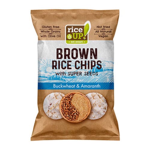 CHIPS ΑΠΟ ΚΑΣΤΑΝΟ ΡΥΖΙ "RICE UP" BUCKWHEAT & AMARANTH 60ΓΡ 24*