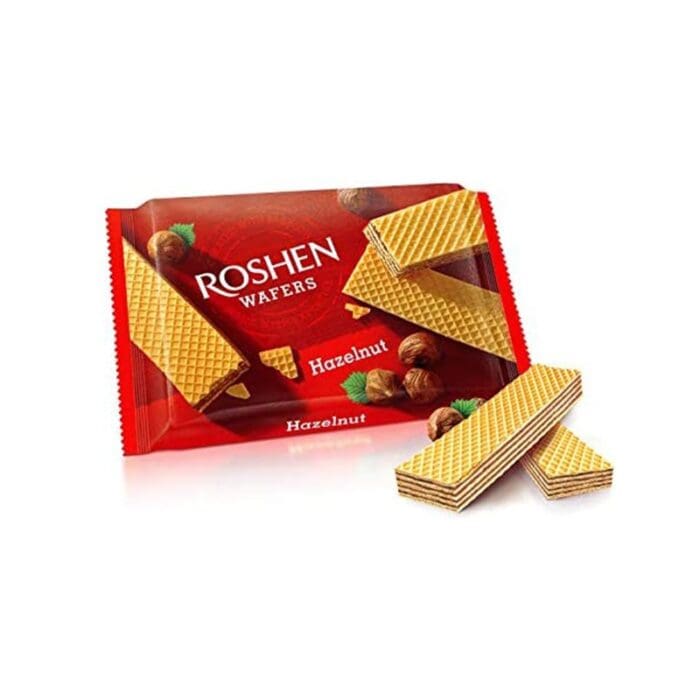 ΓΚΟΦΡΕΤΑ ΜΕ ΚΡΕΜΑ ΦΟΥΝΤΟΥΚΙΟΥ ''ROSHEN WAFERS HAZELNUTS'' 72ΓΡ | 22ΤΕΜ ΣΕ ΚΙΒ.