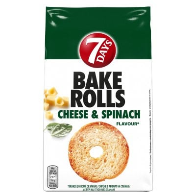 BAKE ROLLS "7 DAYS" ΜΕ ΣΠΑΝΑΚΙ ΚΑΙ ΤΥΡΙ 80ΓΡ 12*