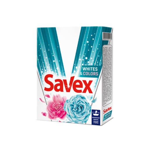 ΣΚΟΝΗ ΓΙΑ ΠΛΥΣΙΜΟ ΣΤΟ ΧΕΡΙ "SAVEX" WHITES & COLORS 15-8 | 400ΓΡ | 4 ΠΛΥΣΕΙΣ | 22ΤΕΜ