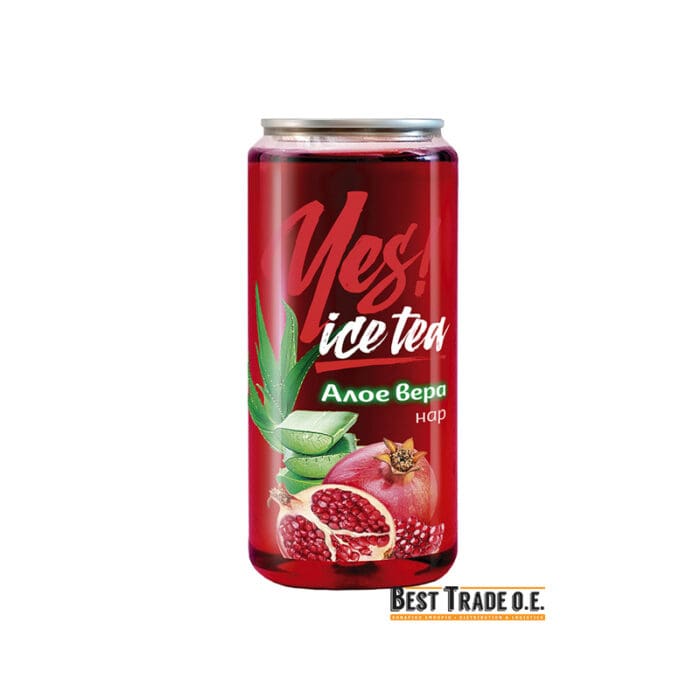 ΚΡΥΟ ΤΣΑΙ "YES" ALOE VERA & ΡΟΔΙ 12-232 | PVC CAN 330ΜΛ | 12ΤΕΜ ΣΕ ΣΥΣΚ. | 108ΣΥΣΚ.ΣΕ ΠΑΛΕΤΑ