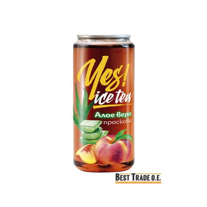 ΚΡΥΟ ΤΣΑΙ "YES" ALOE VERA & ΡΟΔΑΚΙΝΟ 12-233 | PVC CAN 330ΜΛ | 12ΤΕΜ ΣΕ ΣΥΣΚ. | 108ΣΥΣΚ.ΣΕ ΠΑΛΕΤΑ