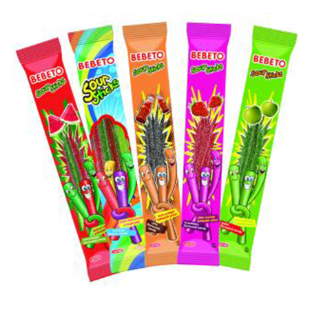 ΖΕΛΕΝΤΑΚΙΑ «BEBETO SOUR STICKS» 1-949 | 35ΓΡ | 24ΤΕΜ