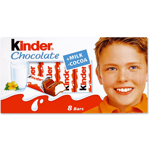 ΣΟΚΟΛΑΤΑΚΙΑ "KINDER" 8ΤΕΜ. 1-521 | 100ΓΡ |4 x 10ΤΕΜ. ΣΕ ΣΥΣΚ.