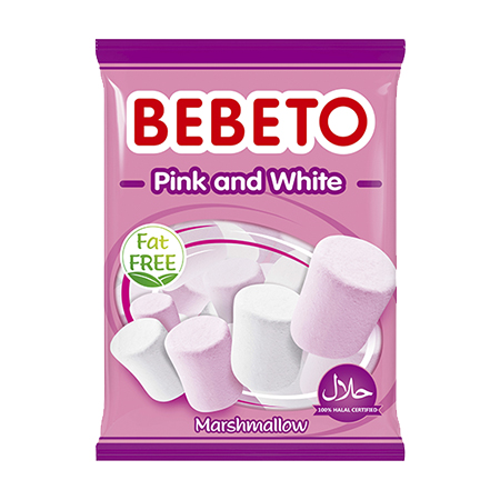 MARSHMALLOW ΡΟΖ ΚΑΙ ΛΕΥΚΟ "BEBETO" 1-990 | 60ΓΡ | 12ΤΕΜ