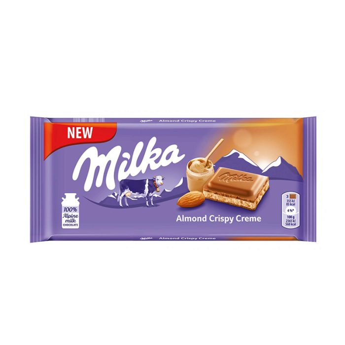 ΣΟΚΟΛΑΤΑ "MILKA" ALMOND CRISPY CREAM 1-256 | 90ΓΡ | 24ΤΕΜ