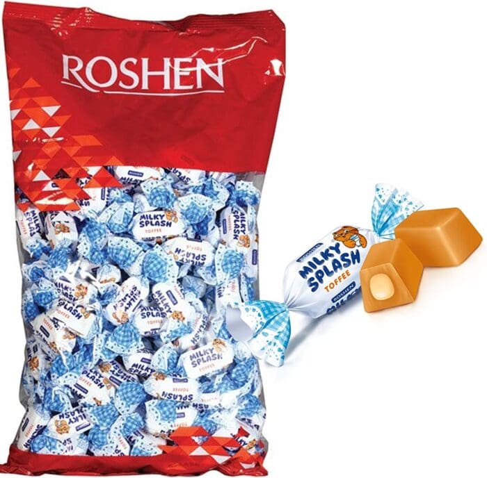 ΚΑΡΑΜΕΛΕΣ ''MILKY SPLASH" TOFFEE ROSHEN ΠΑΚΕΤΟ 1ΚΙΛ | 5ΤΕΜ