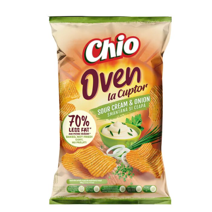 ΠΑΤΑΤΑΚΙΑ ΦΟΥΡΝΟ "CHIO CHIPS" OVEN SOUR CREAM & ONION 125ΓΡ