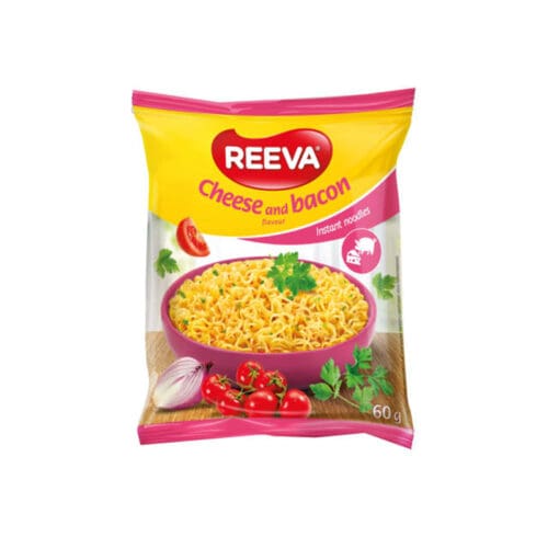 "REEVA NOODLES" ΤΥΡΙ ΚΑΙ ΜΠΕΙΚΟΝ 4-4 | 60ΓΡ | 60ΤΕΜ