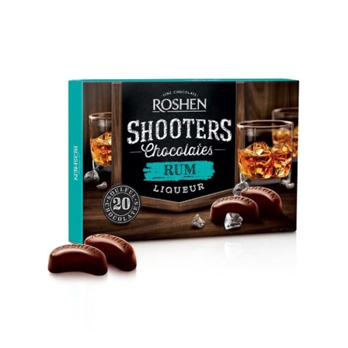 ΣΟΚΟΛΑΤΑΚΙΑ "SHOOTERS ROSHEN" RUM LIQUEUR | 150ΓΡ | 10ΤΕΜ