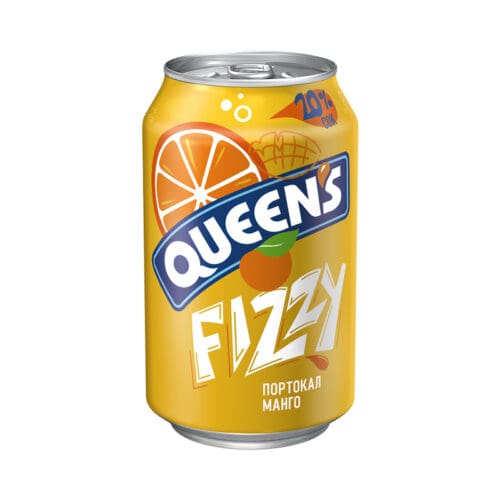 ΑΝΘΡΑΚΟΥΧΟ ΦΡΟΥΤΟΠΟΤΟ "QUEEN'S FIZZY" ΠΟΡΤΟΚΑΛΙ & ΜΑΝΓΚΟ | 330ΜΛ | 12ΤΕΜ