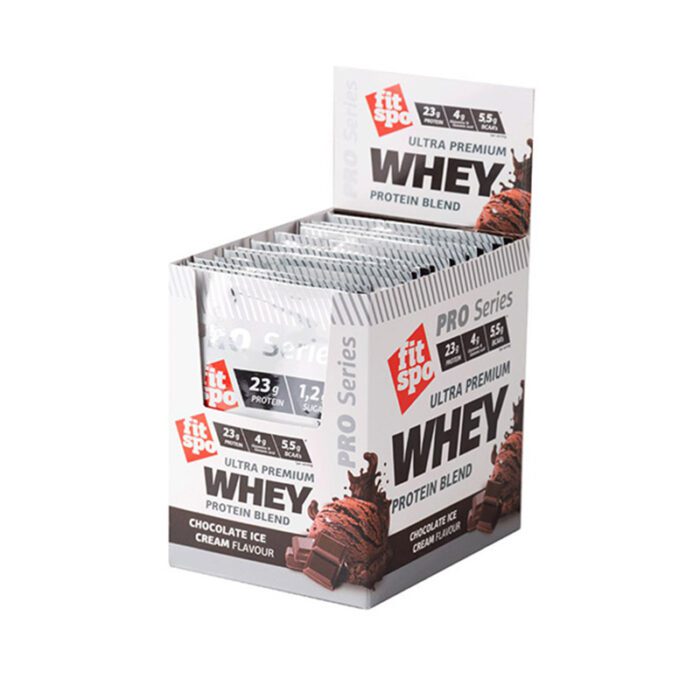 ΣΚΟΝΗ ΠΡΩΤΕΙΝΗΣ "FIT SPO WHEY PROTEIN BLEND" ΜΕ ΓΕΥΣΗ CHOCOLATE ICE CREAM 30ΓΡ | 1 ΜΕΡΙΔΑ