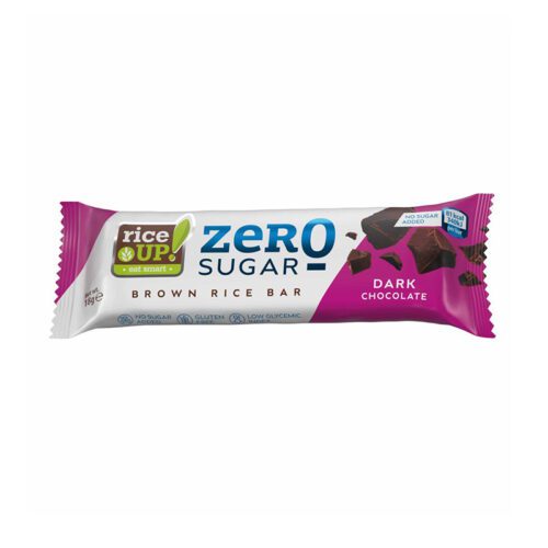 BROWN RICE BAR "RICE UP" ZERO SUGAR ΜΑΥΡΗ ΣΟΚΟΛΑΤΑ 18ΓΡ